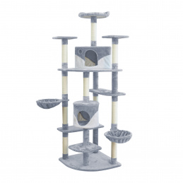 Aga Drapak dla kota 200 cm Szaro-biały