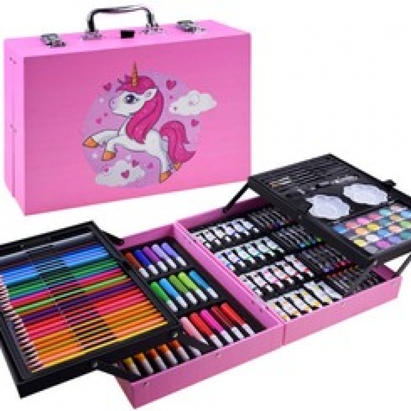 Zestaw artysty Pisaki Farby w kuferku 147el AP0002 uniwersalny