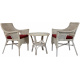 Aga Zestaw rattanowy LARUS White Maroon