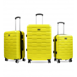 Aga Travel ZESTAW WALIZEK 3w1 KOMPLET WALIZKA PODRÓŻNA BAGAŻ MR4658 Żółty