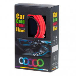 Oświetlenie ambientowe LED do samochodu / auta USB / 12V taśma 3m czerwona