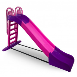 Aga4Kids Zjeżdżalnia z uchwytem 243 cm różowo-fioletowa