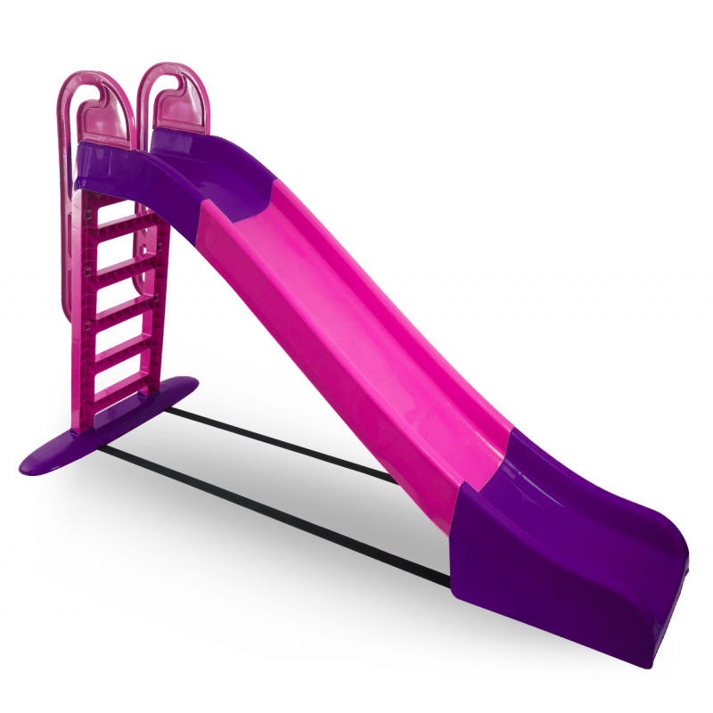 Aga4Kids Zjeżdżalnia z uchwytem 243 cm różowo-fioletowa