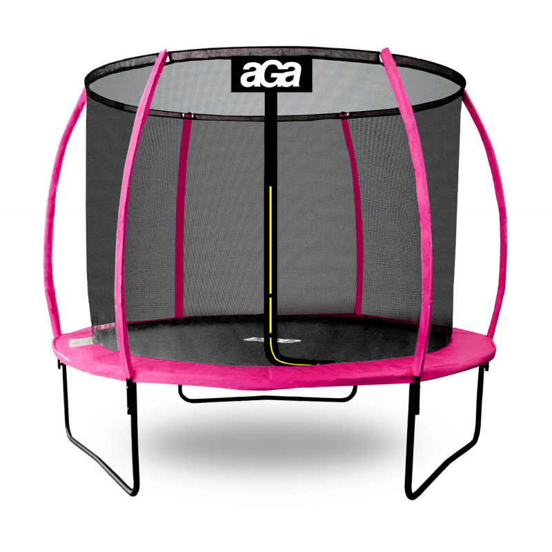 Aga SPORT EXCLUSIVE Trampolina 180 cm Różowa + siatka zabezpieczająca 