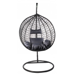 Aga Fotel wiszący ORTA Black -Dark Grey