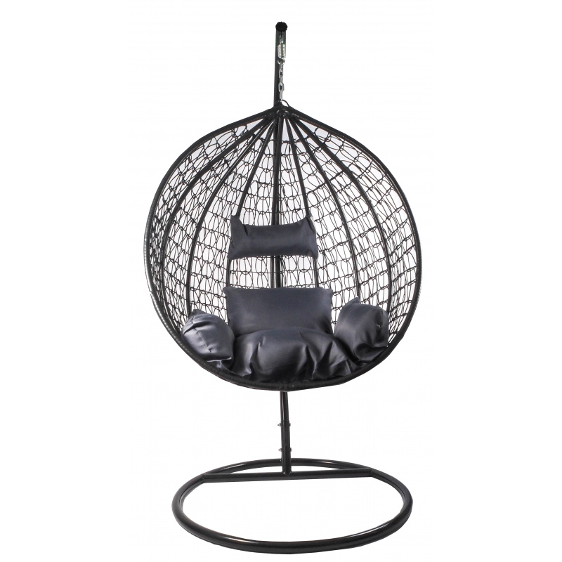 Aga Fotel wiszący ORTA Black -Dark Grey