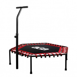 Aga FITNESS Trampolina 130 cm Czerwona + uchwyt