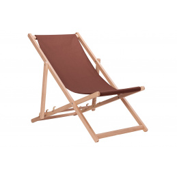 Aga Drewniany leżak składany brązowy