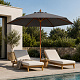 Linder Exclusiv Parasol ogrodowy z drewnianą konstrukcją 250 cm Ciemnoszary
