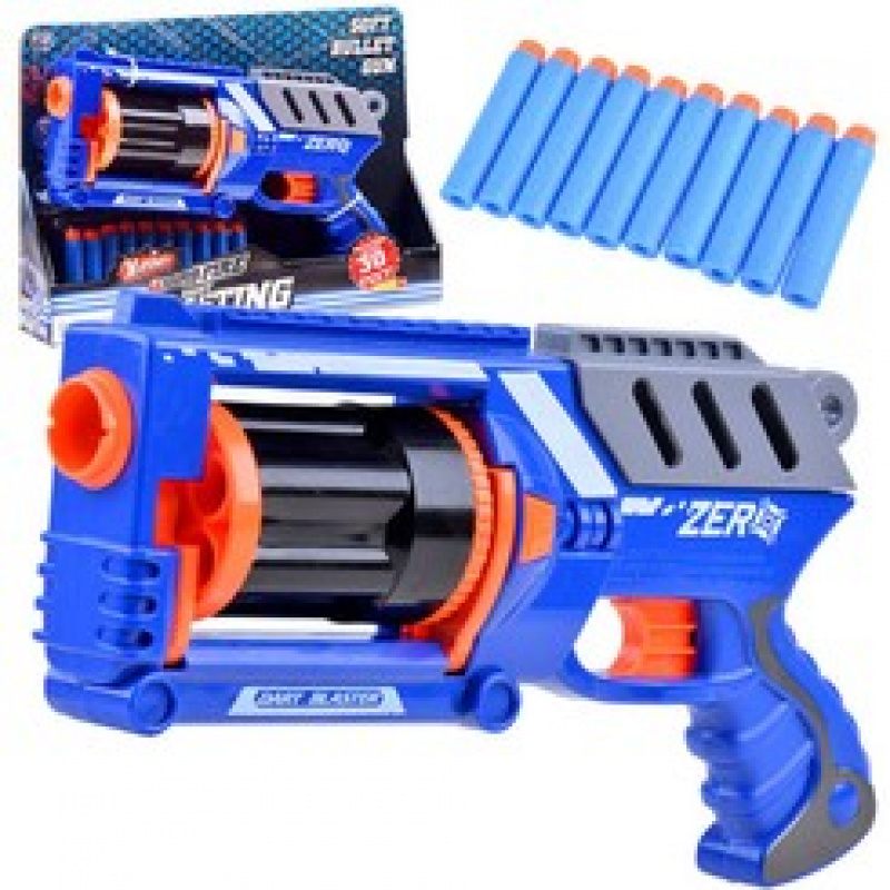 Pistolet BLASTER naboje piankowe 10szt broń ZA3286 uniwersalny