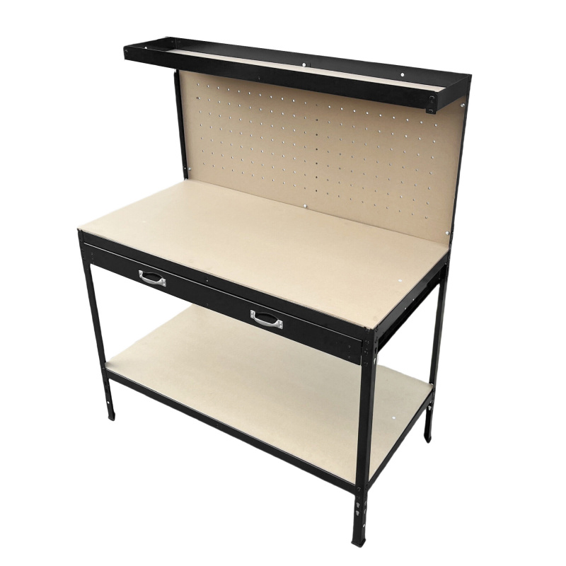 Aga Stół warsztatowy z perforowaną ścianą 112x60x150cm