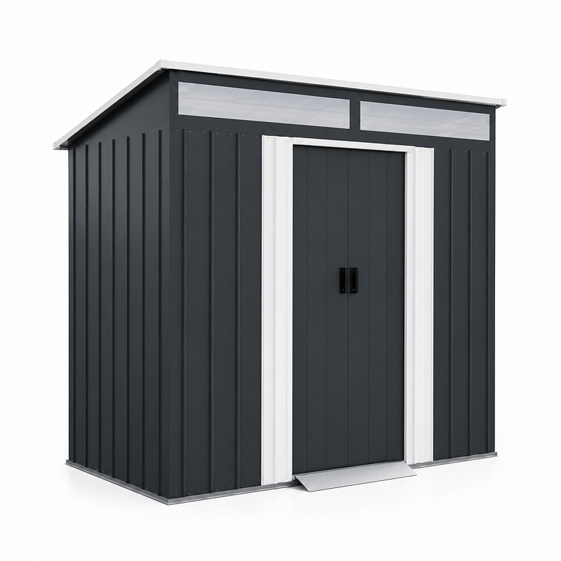 Aga Domek ogrodowy 238x132x180 cm Ciemnoszary