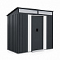 Aga Domek ogrodowy 238x132x180 cm Ciemnoszary