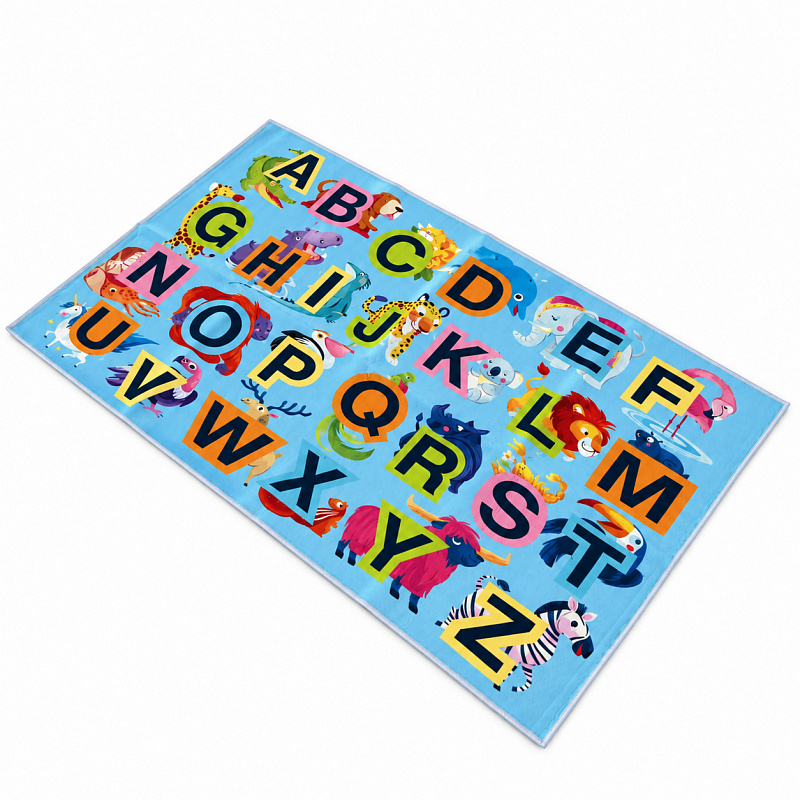 Aga4Kids Dywan dziecięcy z alfabetem i zwierzątkami 150×100 cm