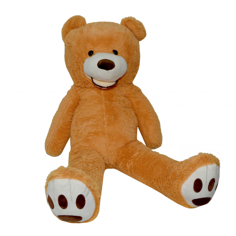 Aga4Kids Pluszowy miś 130 cm Jasnobrązowy z łapkami 6DZ012 - 2. JAKOŚĆ