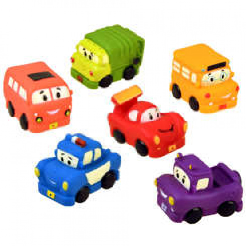 Gumowe AUTKA zabawka do kąpieli 6 sztuk ZA2845 uniwersalny