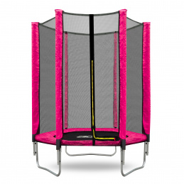 Aga SPORT TOP Trampolina 150 cm różowa + siatka ochronna