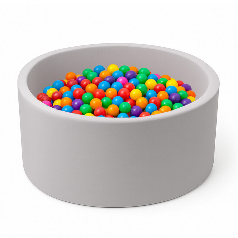 Aga Suchy basen 90x40 cm z piłeczkami Szary