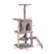 Aga Drapak dla kota 42x49x136 cm Szary