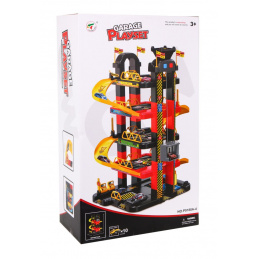 5-poziomowy Parking dla dzieci 3+ Ruchoma winda + 10 autek resoraków + Światła