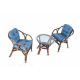Aga Zestaw rattanowy SITA Choco Blue