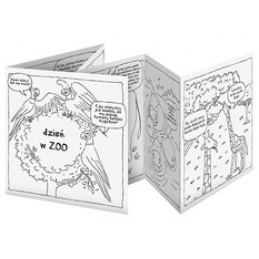 Książeczka harmonijka do kolorowania - Dzień w Zoo 5l+ MONUMI uniwersalny