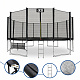 Aga SPORT PRO Trampolina 518 cm Czarna + siatka ochronna + drabinka + kieszeń na obuwie