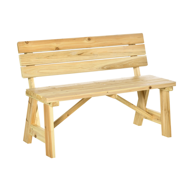 Aga Ławka ogrodowa Drewniana 116x56x80 cm Naturalna