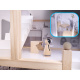 Domek dla lalek drewniany + mebelki 80cm