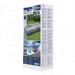 Basen stelażowy Power Steel 404x201x100 Imitacja Rattanu 13x6FT BESTWAY 6w1 + Pompa + Drabinka