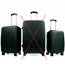 Aga Travel Zestaw walizek podróżnych Ciemnozielony, rozm. M + S, 6CZ020 - II. JAKOŚĆ