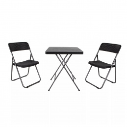 Linder Exclusiv Zestaw ogrodowy BISTRO SET Czarny