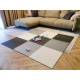 Puzzle piankowe mata 9el. szaro-kremowo-grafitowe 180cmx180cm