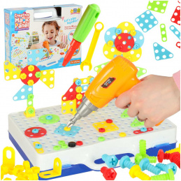 Wkrętarka wiertarka śrubki klocki konstrukcyjne 151 elementów