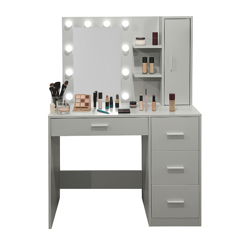 Aga Toaletka z lustrem i oświetleniem Szary