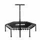 Aga FITNESS Trampolina 130 cm Czarna + uchwyt