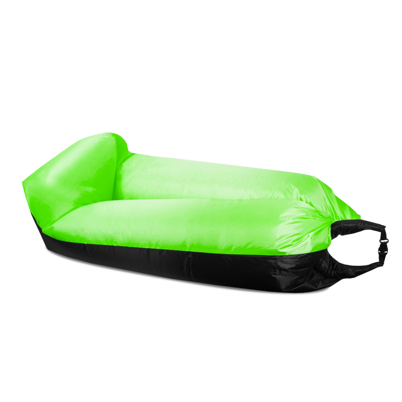 Aga LAZY BAG kanapa na powietrze 230x70 cm Czarny/Zielony