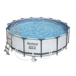 Bestway 56438 Basen stelażowy Steel Pro Frame 4,57 x 1,22 m + pompa filtrująca + drabinka 