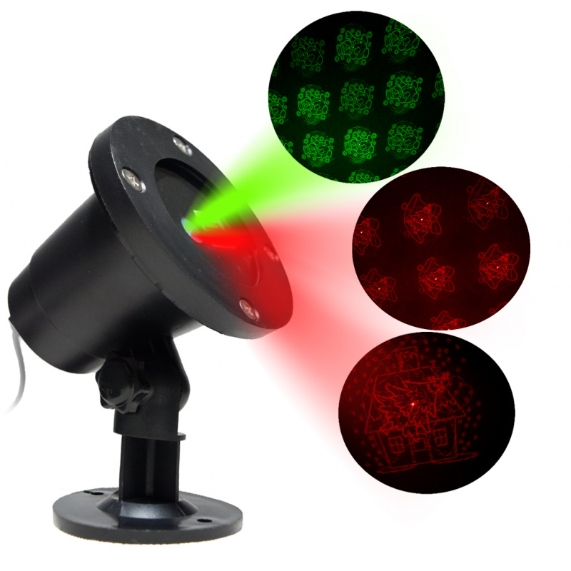 Aga Świąteczny laserowy projektor dekoracyjny Zielony/czerwony MR9080 - 2DAZ718 - 2.JAKOŚĆ