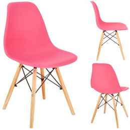 Krzesło EVA skandynawskie plastikowe różowe Krzesło EVA skandynawskie plastikowe różowe