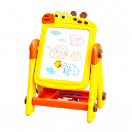 Aga4Kids TABLICA DO RYSOWANIA 2v1 Żółty