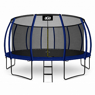 Aga SPORT EXCLUSIVE Trampolina 500 cm Ciemnoniebieska + siatka ochronna + drabinka