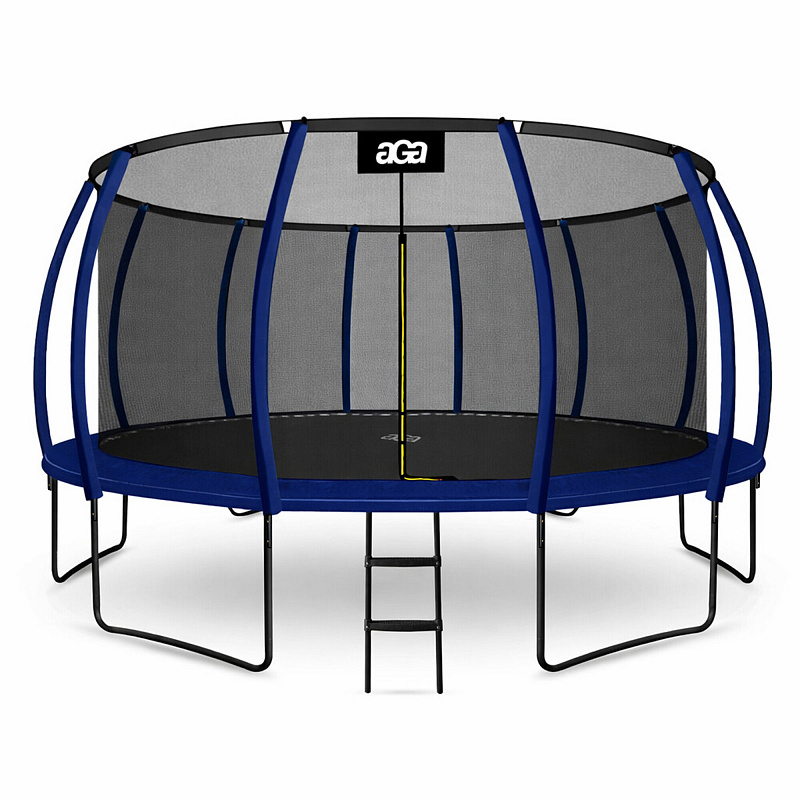 Aga SPORT EXCLUSIVE Trampolina 500 cm Ciemnoniebieska + siatka ochronna + drabinka