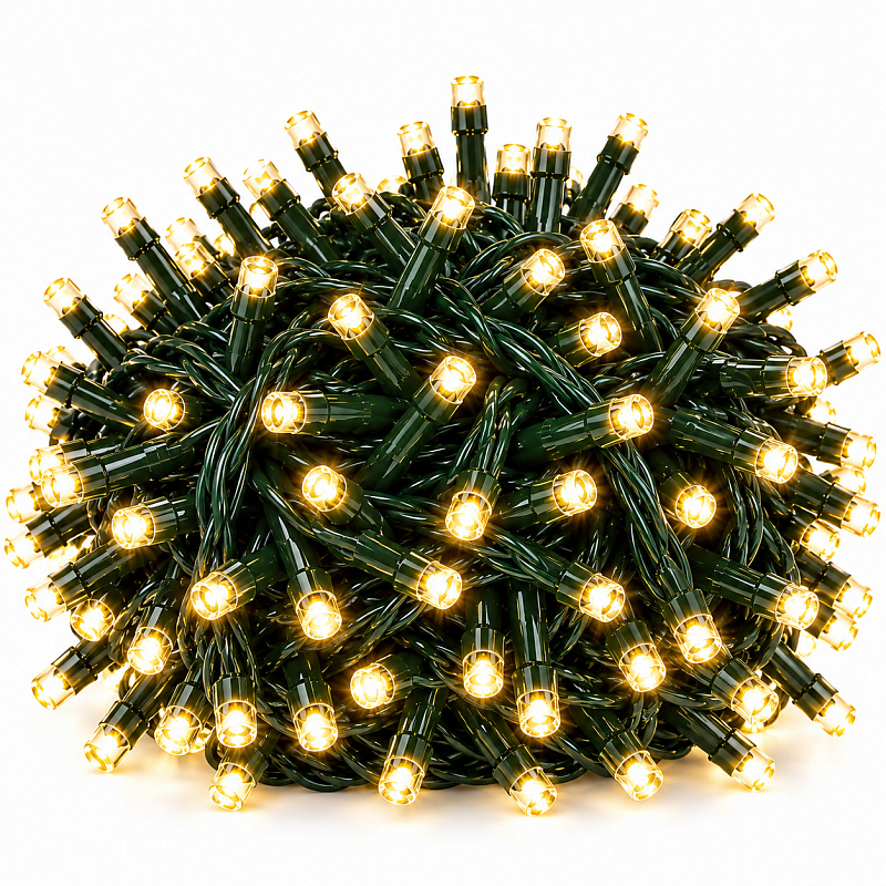 Aga świąteczny łańcuch 300 LED z efektem migotania Ciepła biel