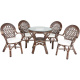 Aga Zestaw rattanowy PAPIO Choco White