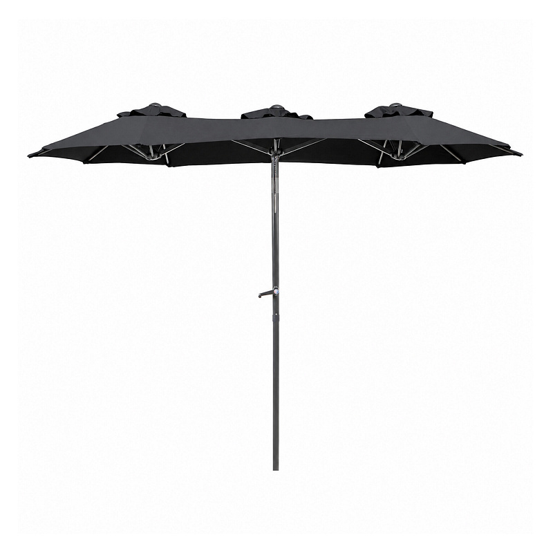 Linder Exclusiv Parasol ogrodowy 300x150x220 cm Ciemnoszary