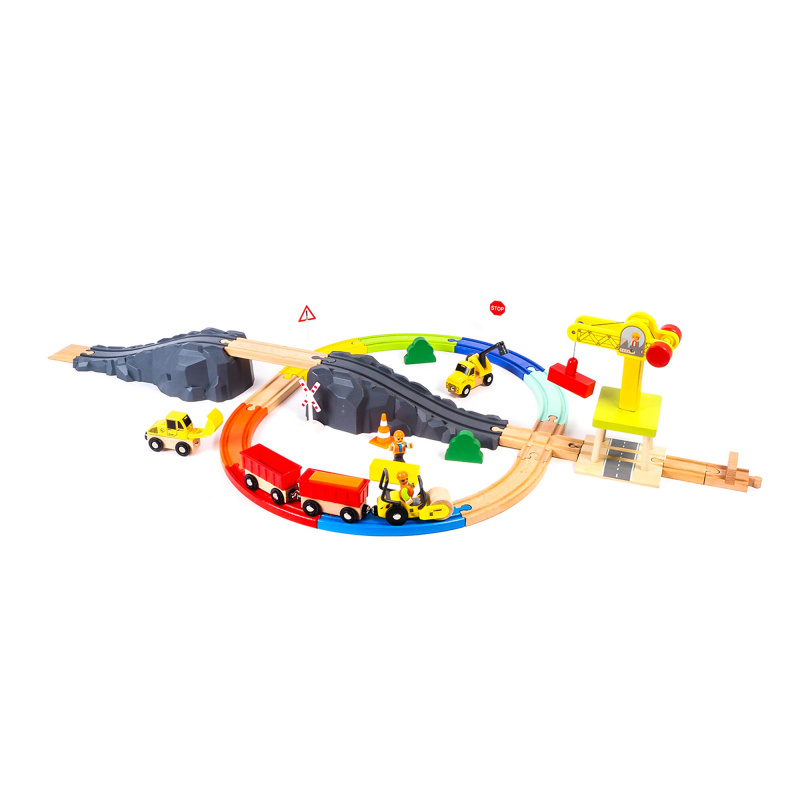 Aga4Kids KOLEJKA DREWNIANA DLA DZIECI DS5645