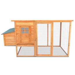 Aga KURNIK Z WYBIEGIEM DREWNIANY DLA 4-6 KUR 198x75x103 cm