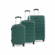 Aga Travel ZESTAW WALIZEK 3w1 KOMPLET WALIZKA PODRÓŻNA BAGAŻ MR4650 Zielona