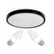 Lampa sufitowa LED 2xE27 IP20 LARI-R CZARNY + 2x E27 10W świeca biała ciepła